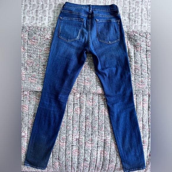 Frame Le Skinny De Jeanne Destroyed Skinny Jean's In Walgrove Size 27 - Picture 6 of 6